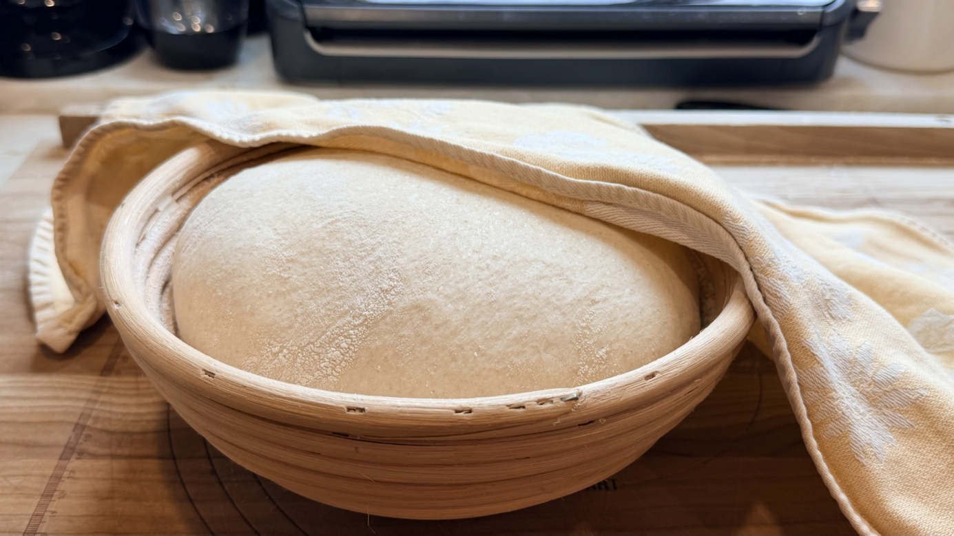 Dough ready in banneton